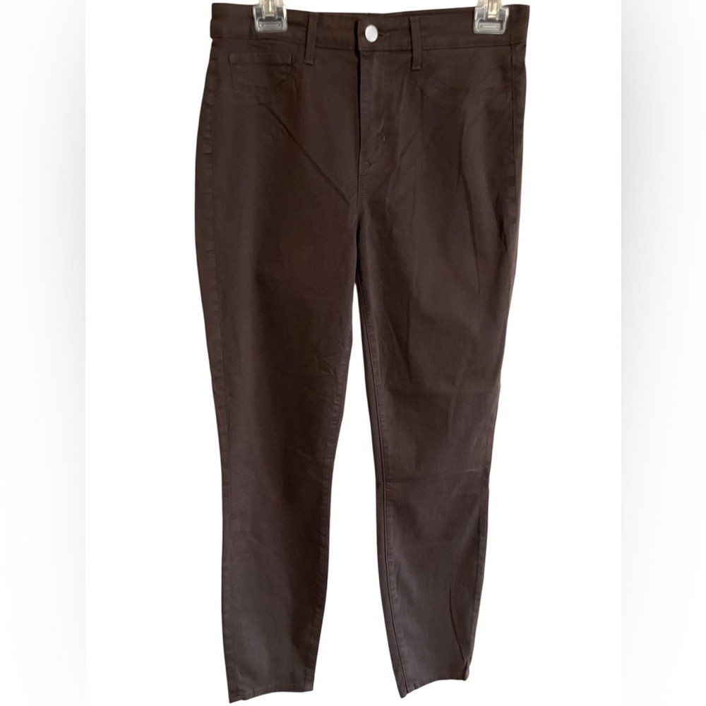 New L'AGENCE Margot‎ High Rise Jeans Pants Skinny Brown Western Rodeo Womens 31